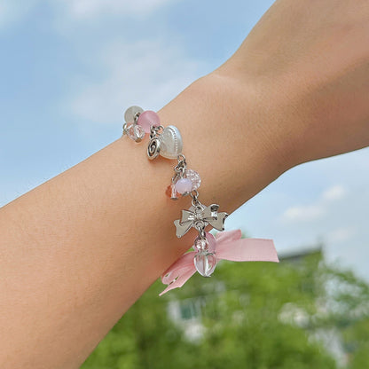 Ocean vacation style starfish versatile set, handmade small fresh pearl alloy necklace